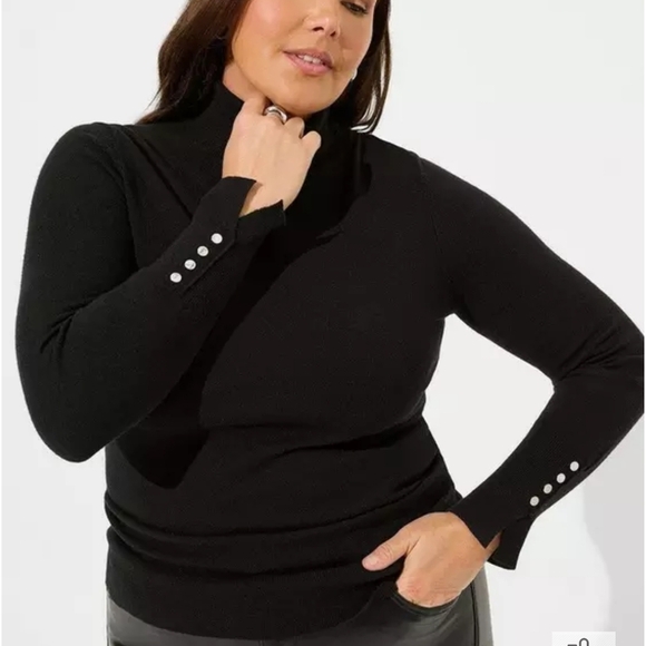 Torrid Off-White Turtleneck Sweater - Picture 5 of 6